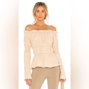 Song of Style Kenna Top in Beige size S (o)